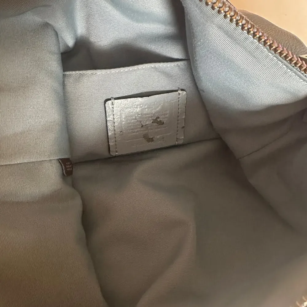 Coach Vintage Abby Hobo Bag Womens Sky Blue Pebbled Leather Slouchy Purse